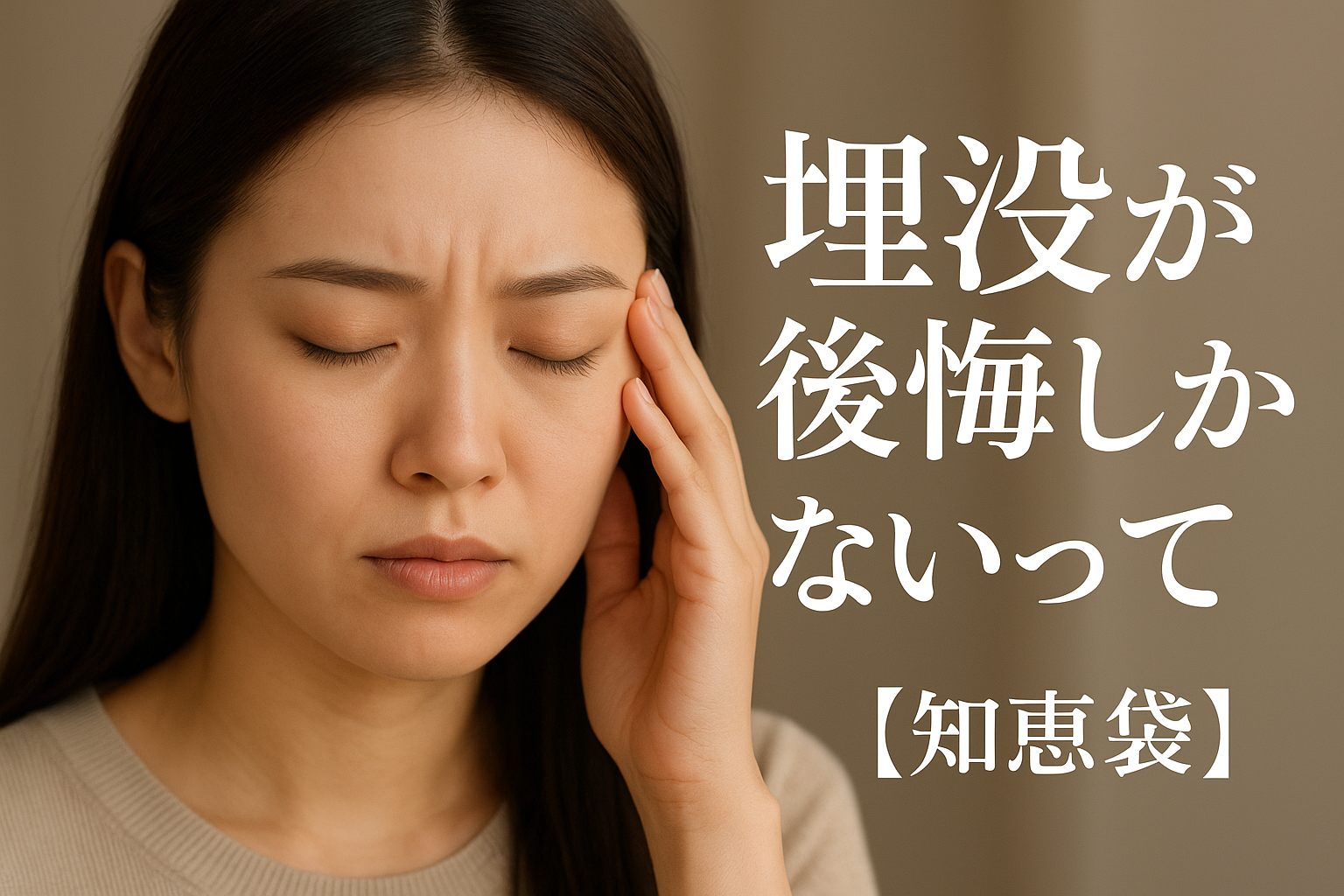 埋没が後悔しかないって本当？【知恵袋】