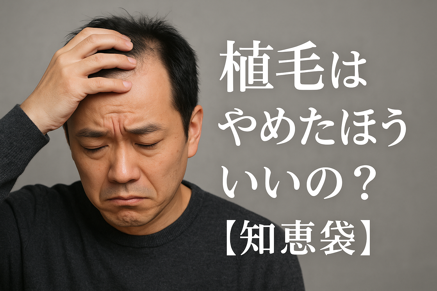 植毛はやめたほうがいいの?【知恵袋】