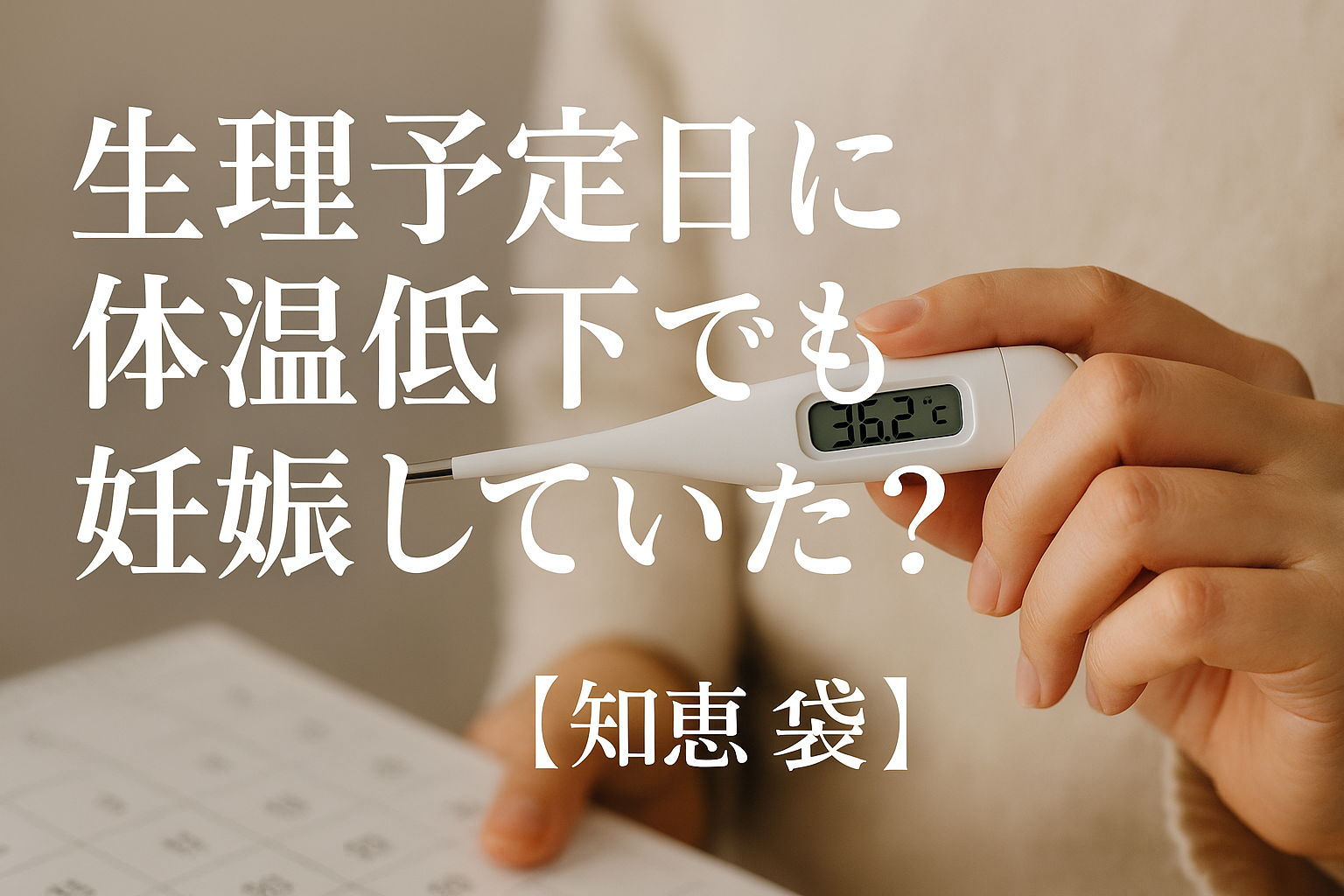 生理予定日に体温低下でも妊娠していた?【知恵袋】