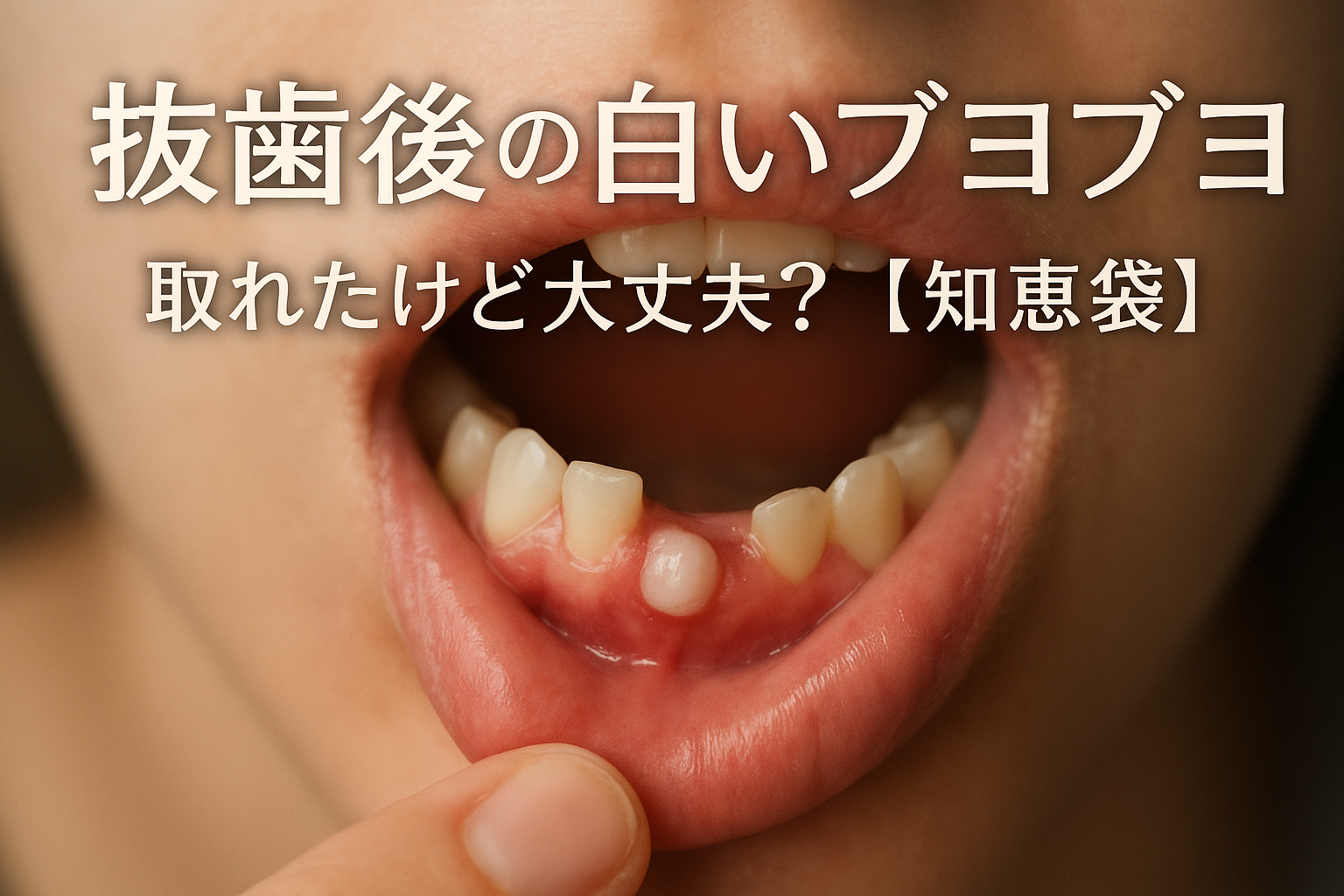 抜歯後の白いブヨブヨ、取れたけど大丈夫？【知恵袋】