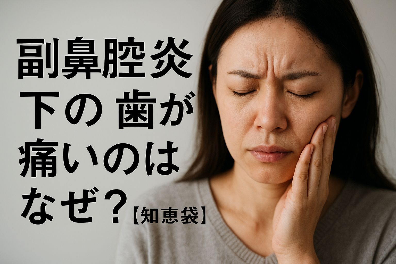 副鼻腔炎で下の歯が痛いのはなぜ？【知恵袋】