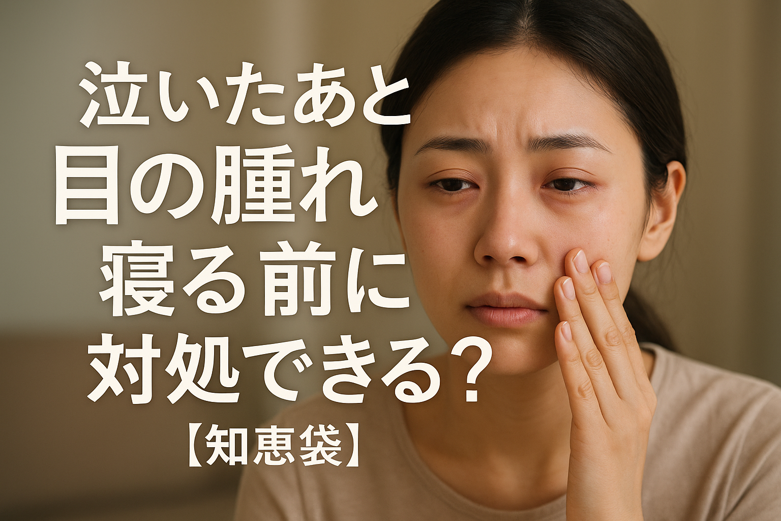泣いたあと目の腫れは寝る前に対処できる?【知恵袋】