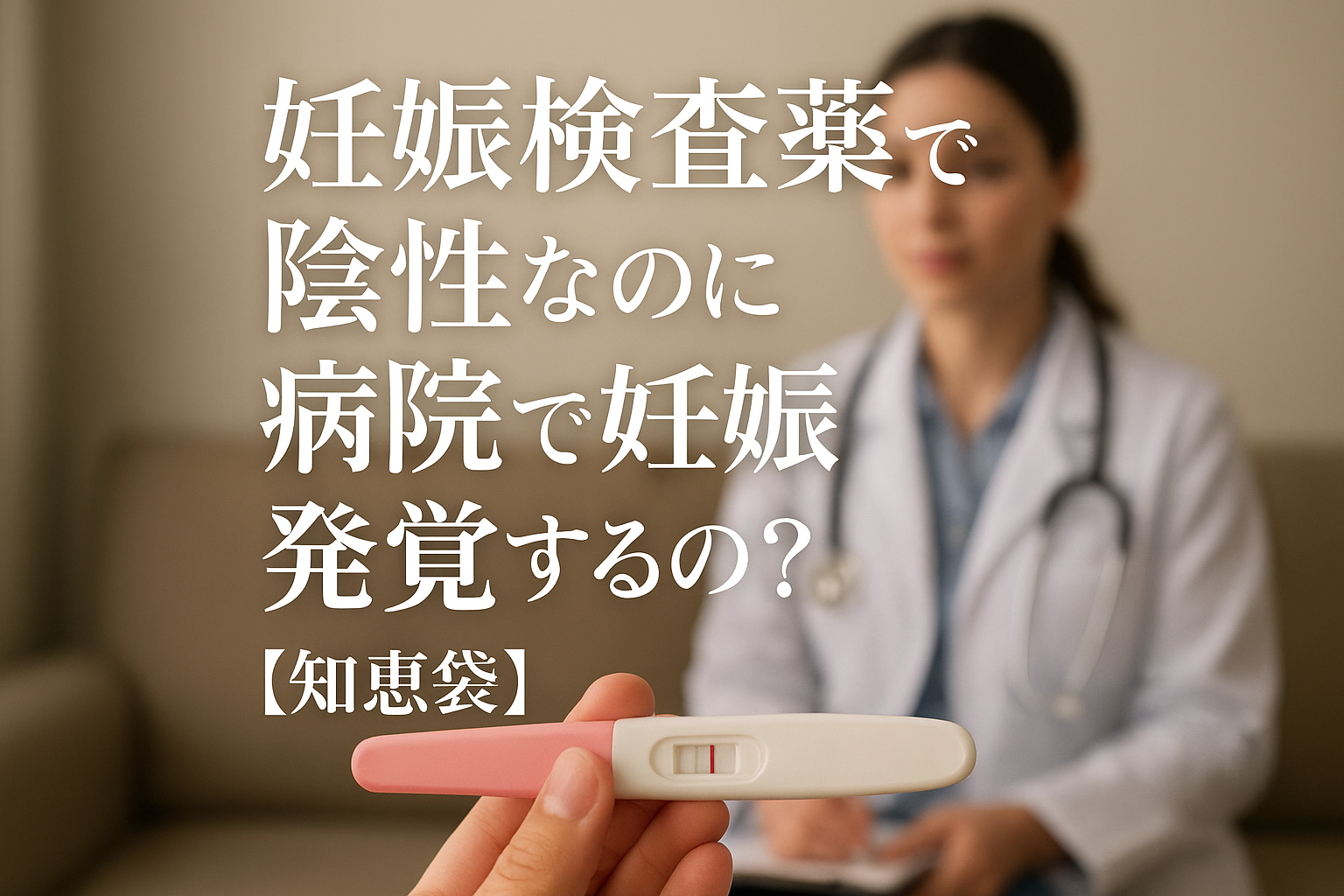 妊娠検査薬で陰性なのに病院で妊娠発覚するの?【知恵袋】