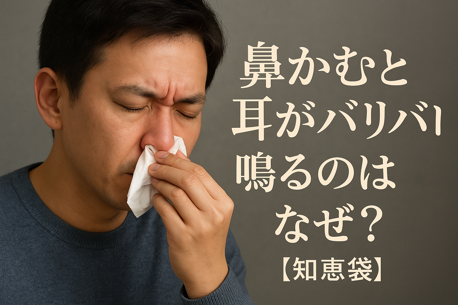 鼻かむと耳がバリバリ鳴るのはなぜ?【知恵袋】