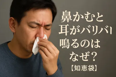 鼻かむと耳がバリバリ鳴るのはなぜ？【知恵袋】