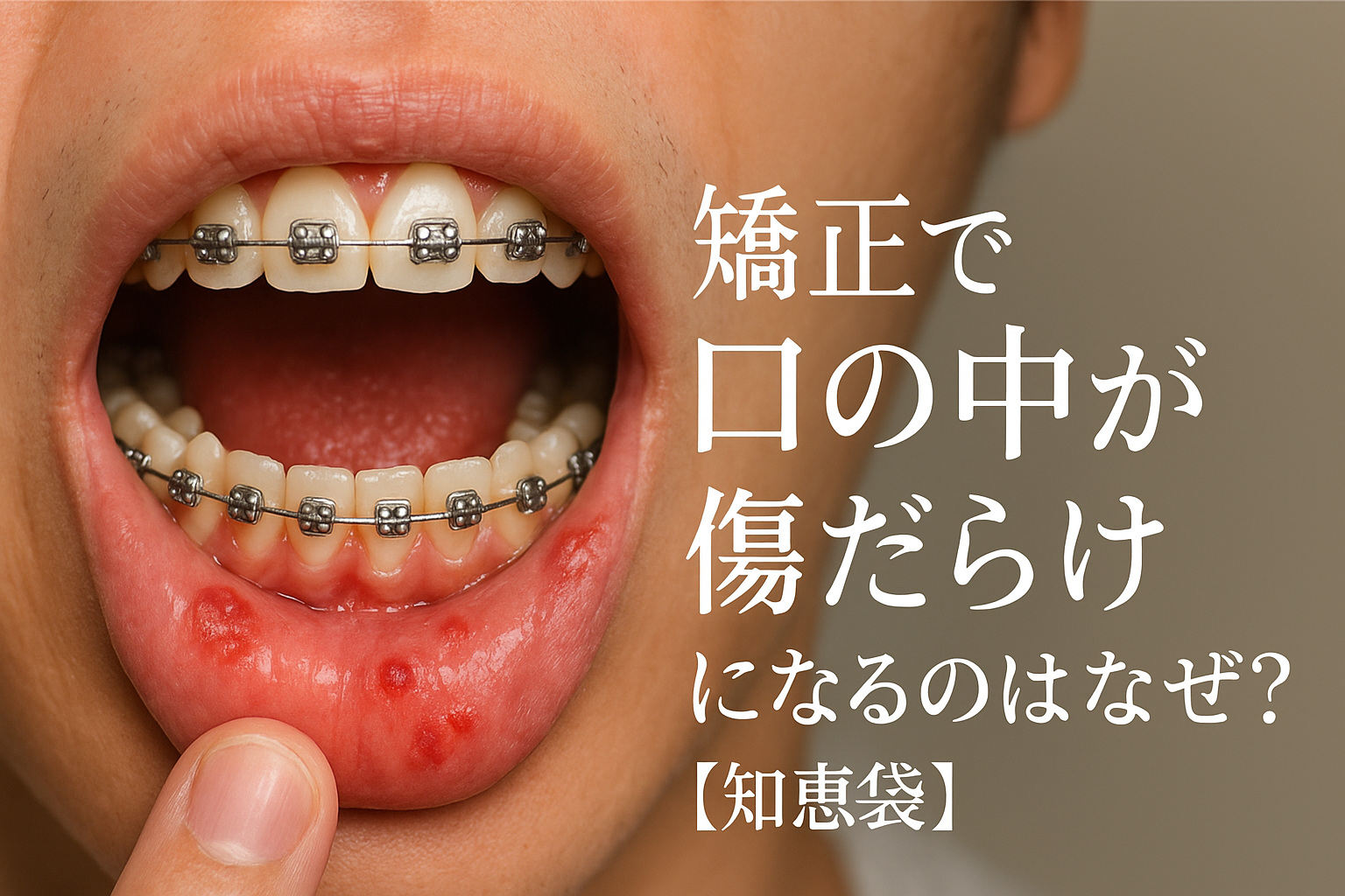 矯正で口の中が傷だらけになるのはなぜ？【知恵袋】
