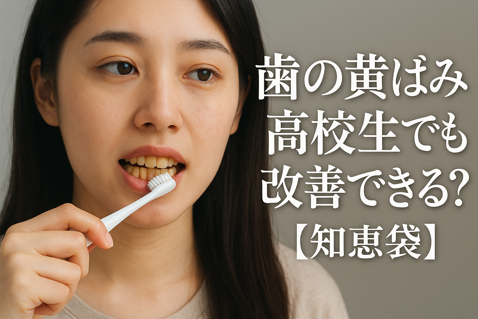歯の黄ばみは高校生でも改善できる？【知恵袋】