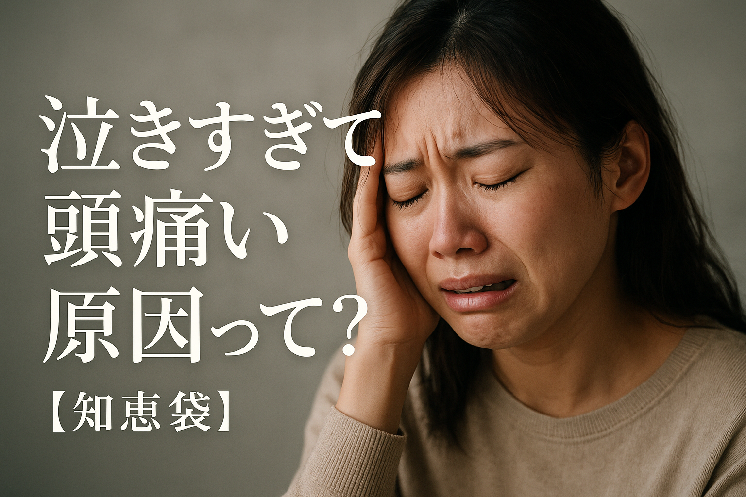泣きすぎて頭痛い原因って？【知恵袋】