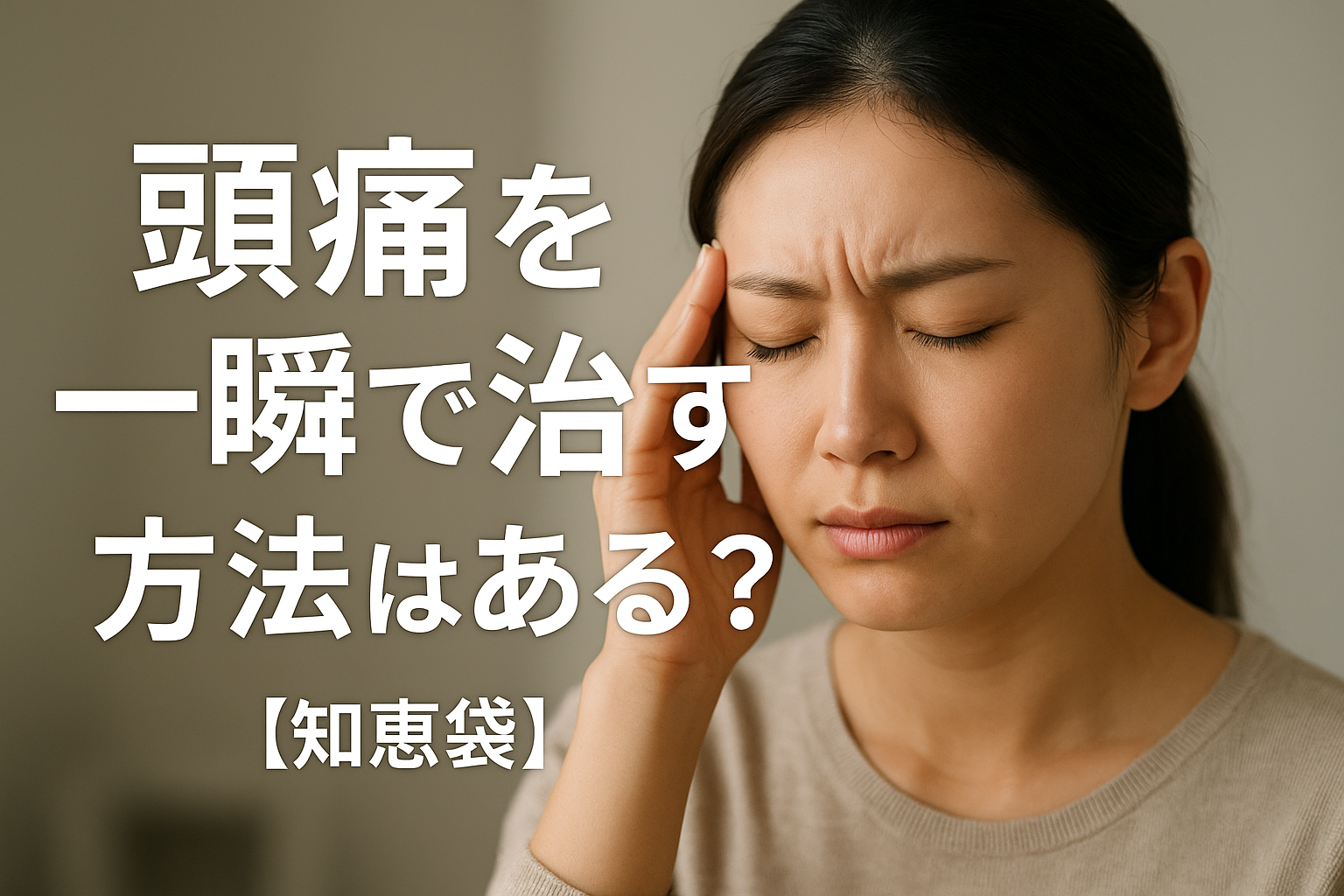 頭痛を一瞬で治す方法はある?【知恵袋】