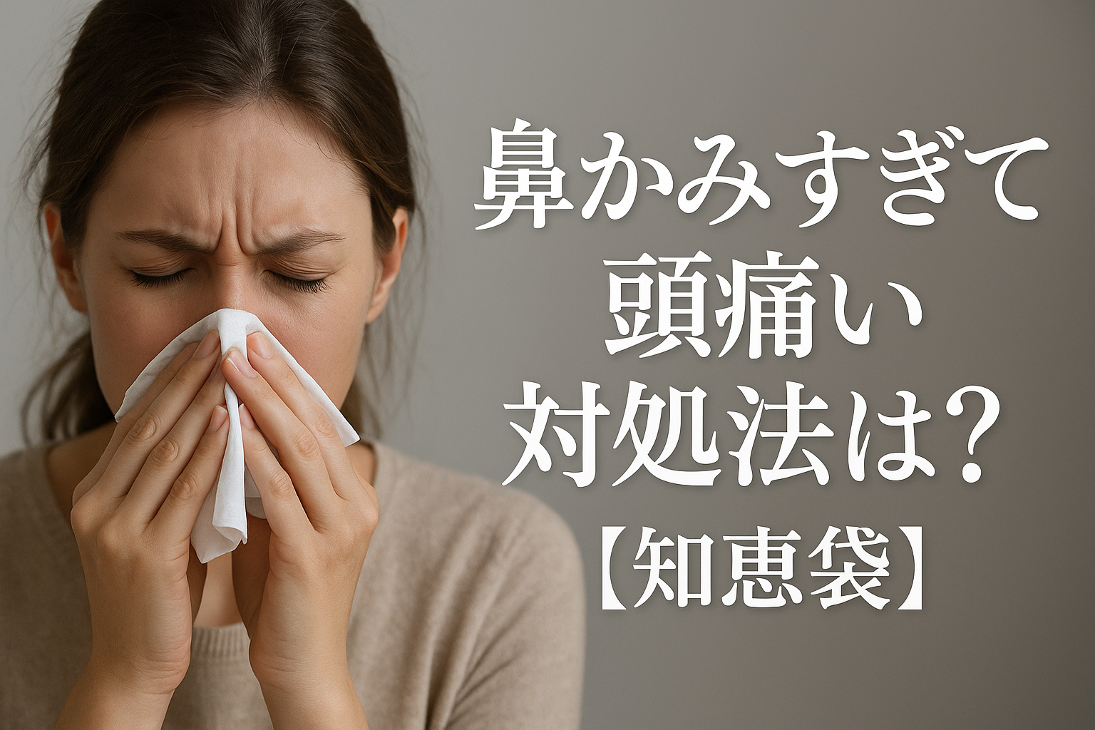 鼻かみすぎて頭痛い対処法は?【知恵袋】