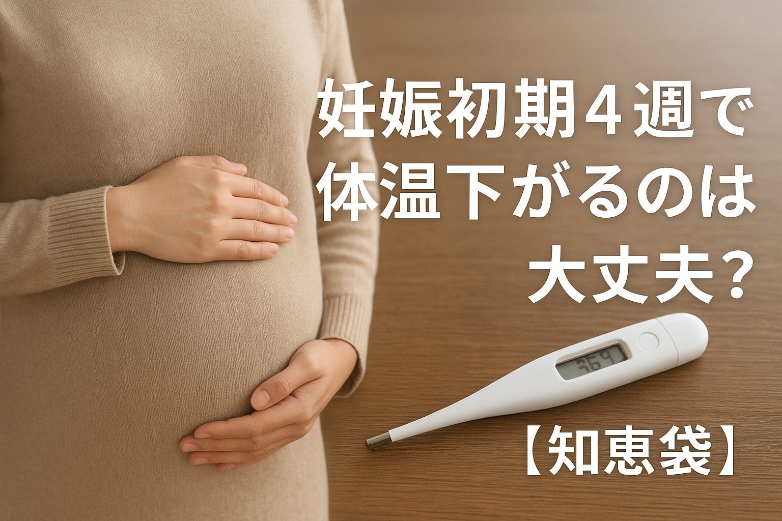 妊娠初期4週で体温下がるのは大丈夫?【知恵袋】
