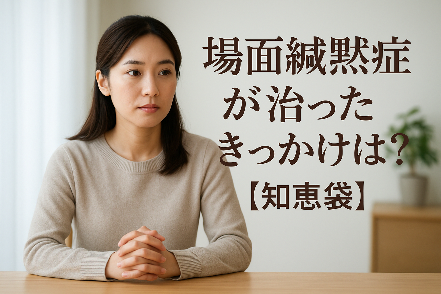場面緘黙症が治ったきっかけは？【知恵袋】