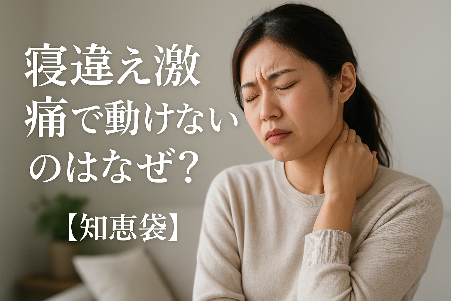 寝違え激痛で動けないのはなぜ？【知恵袋】