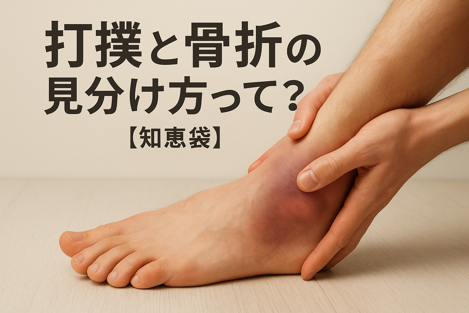 打撲と骨折の見分け方って？【知恵袋】