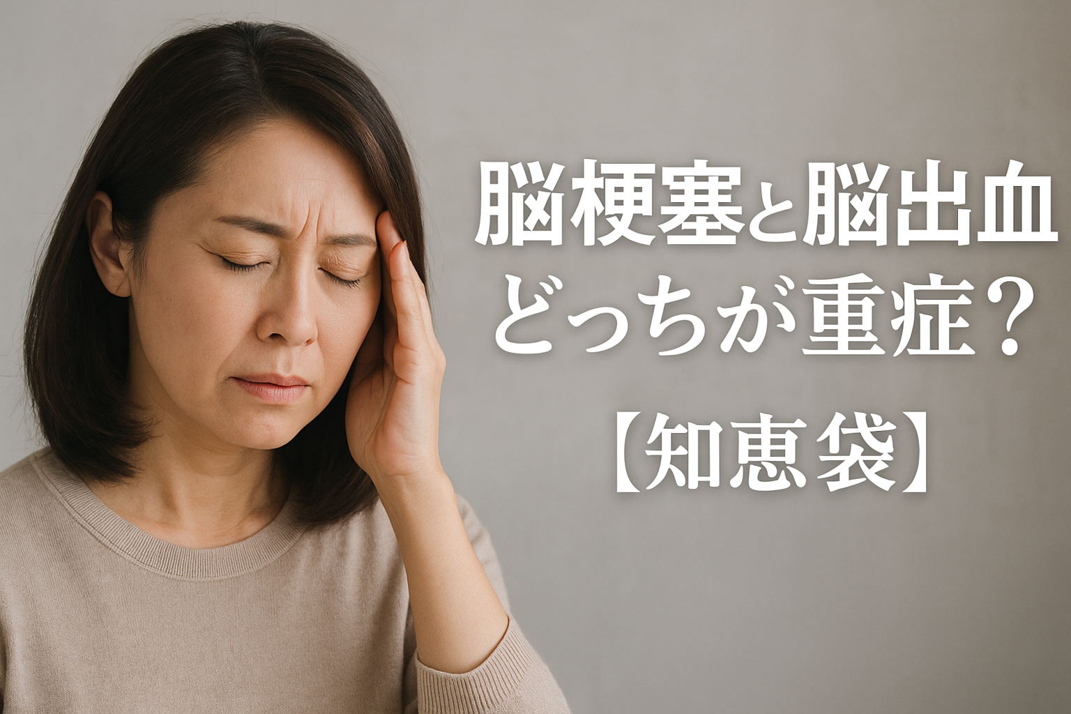 脳梗塞と脳出血、どっちが重症？【知恵袋】