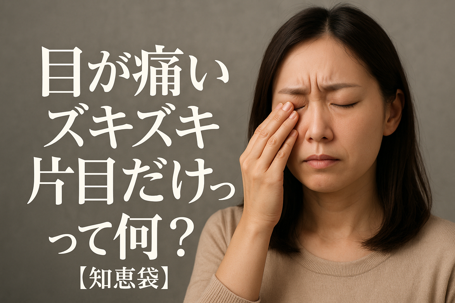 目が痛いズキズキ片目だけって何？【知恵袋】