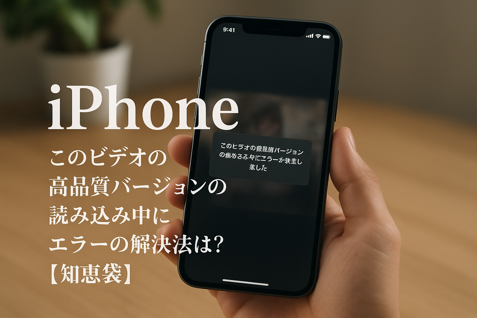 iPhoneこのビデオの高品質バージョンの読み込み中にエラーの解決法は?【知恵袋】