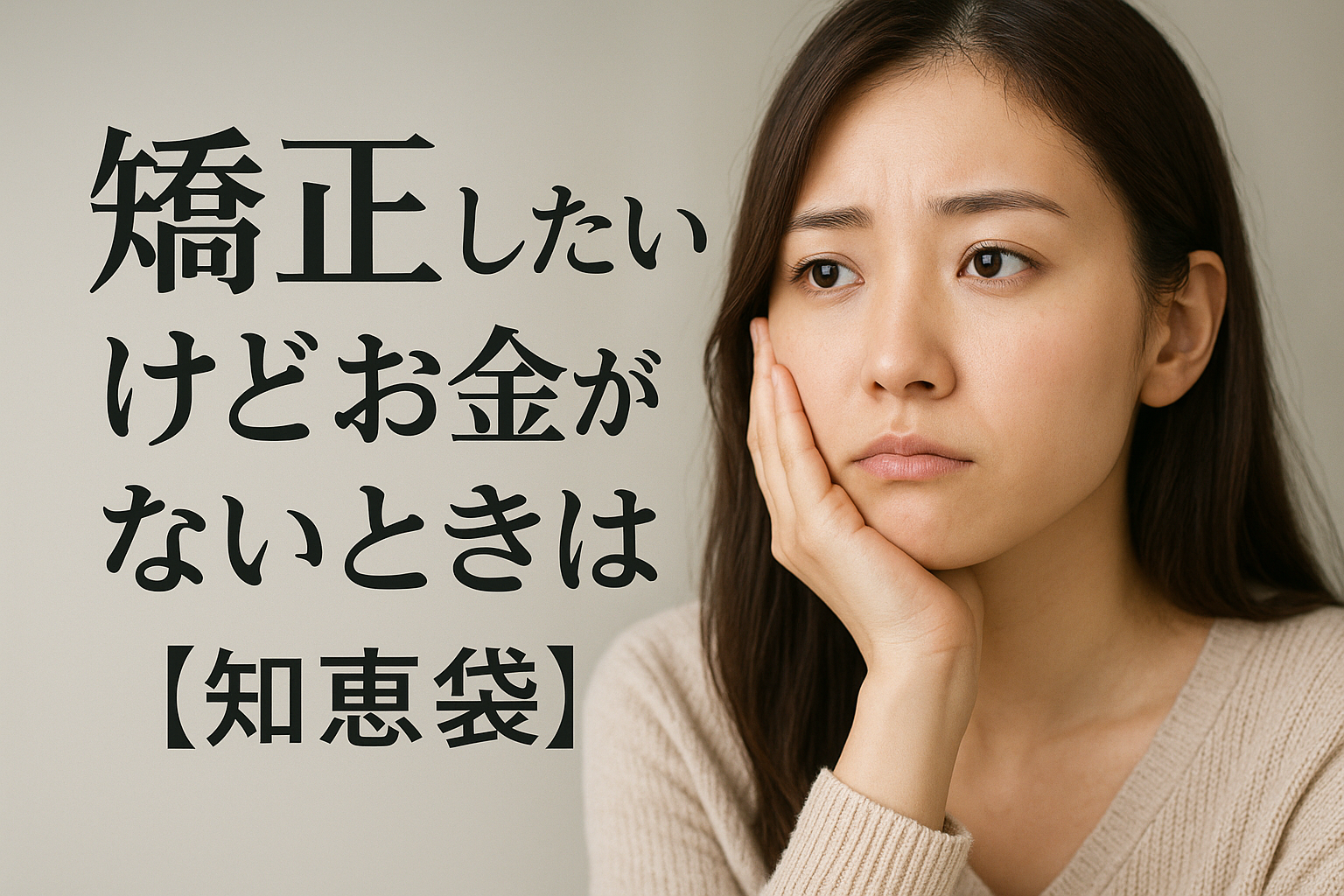 矯正したいけどお金がないときは？【知恵袋】
