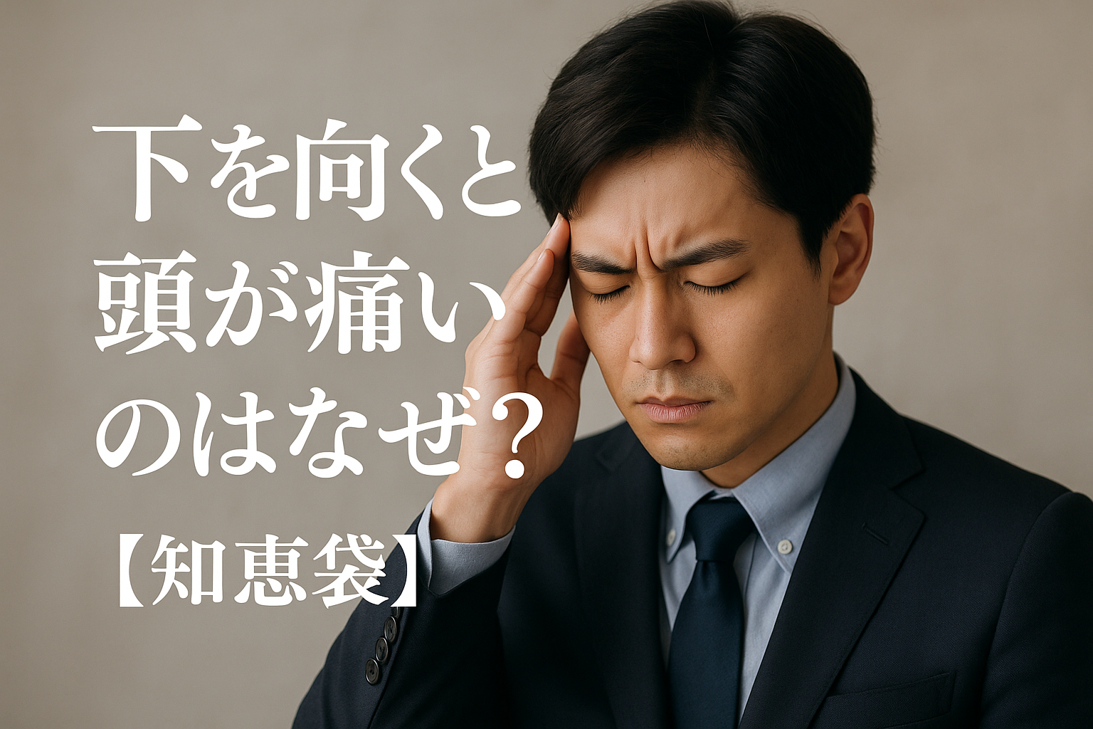 下を向くと頭が痛いのはなぜ？【知恵袋】