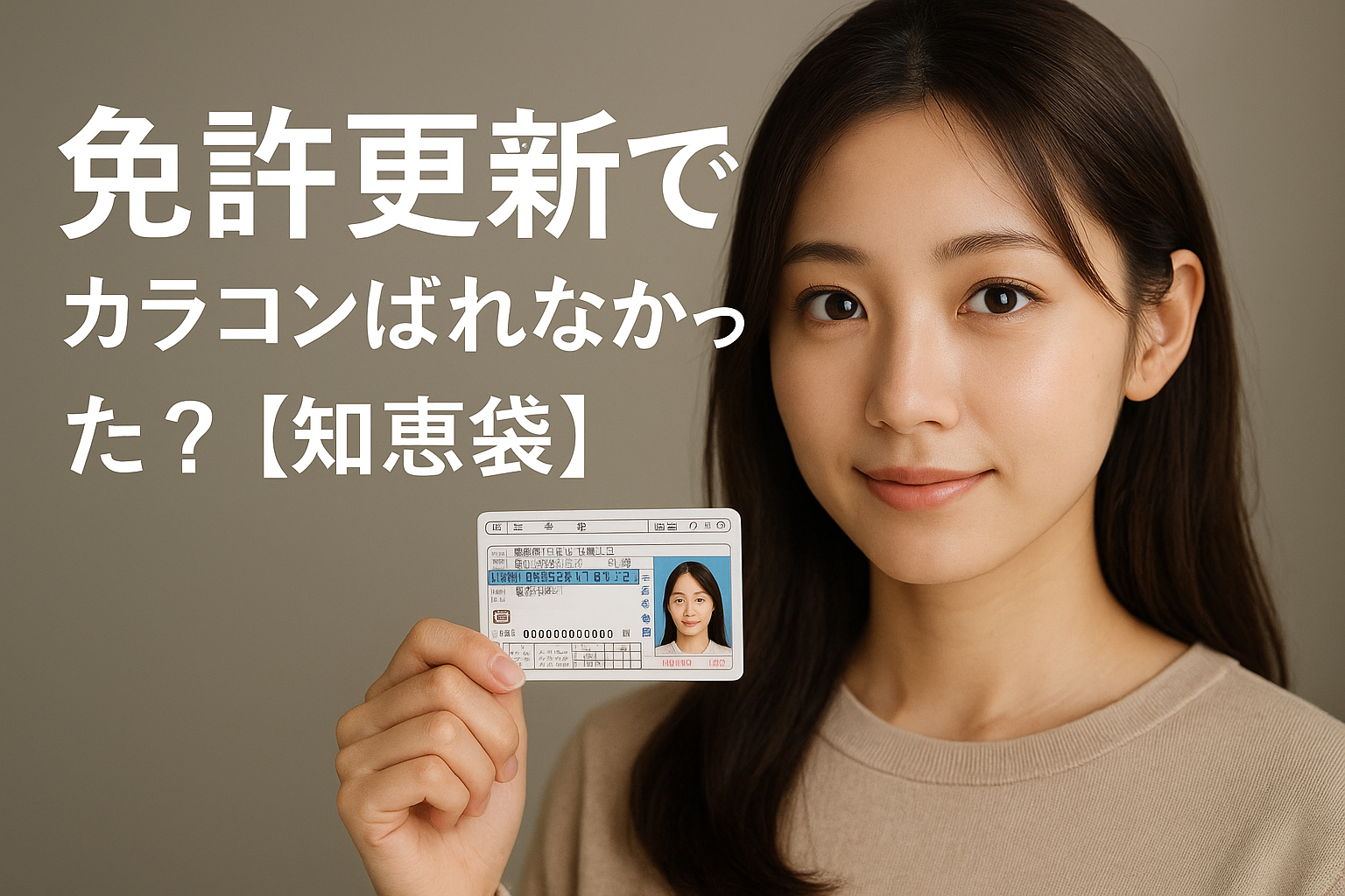 免許更新でカラコンばれなかった？【知恵袋】