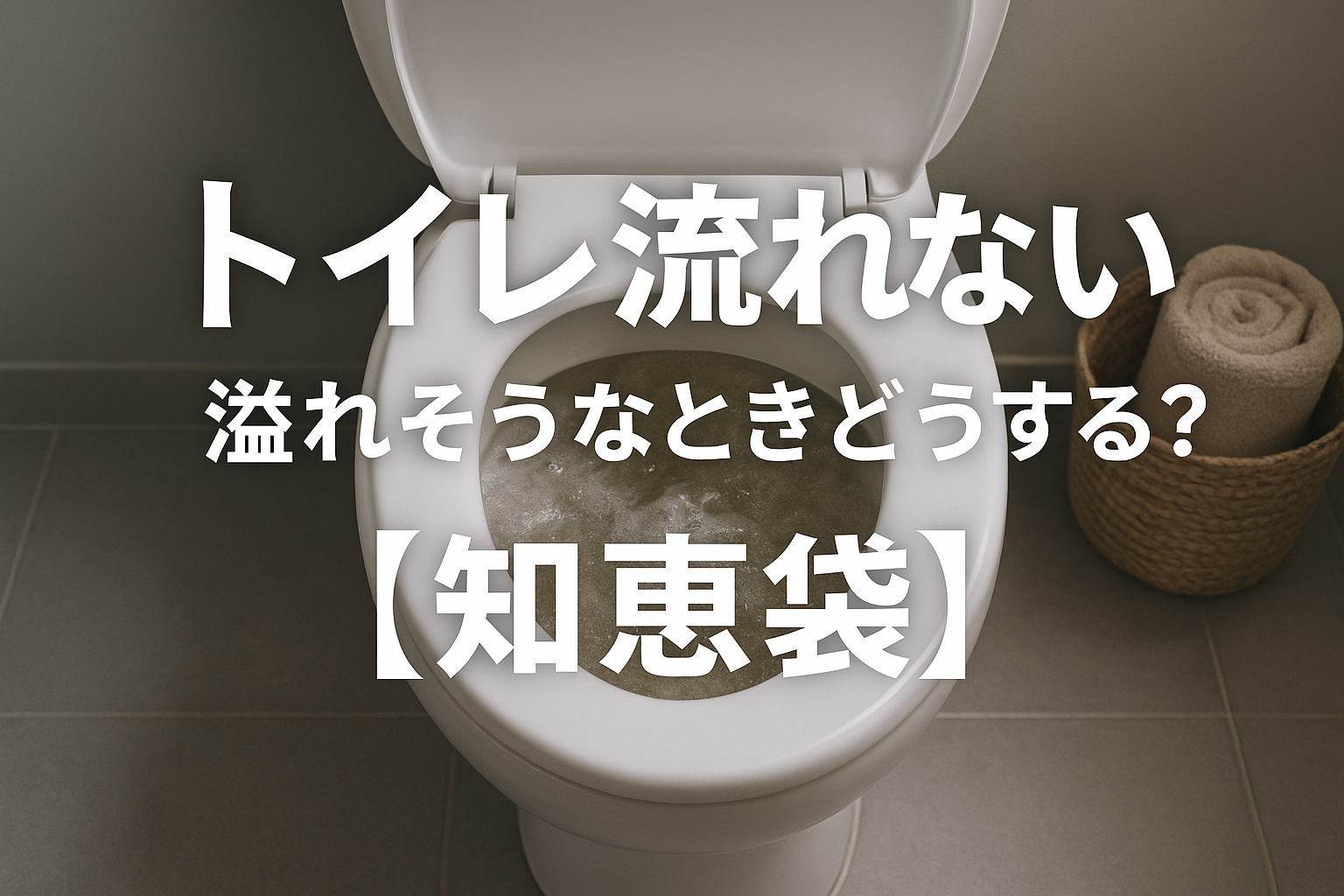 トイレ流れない溢れそうなときどうする?【知恵袋】