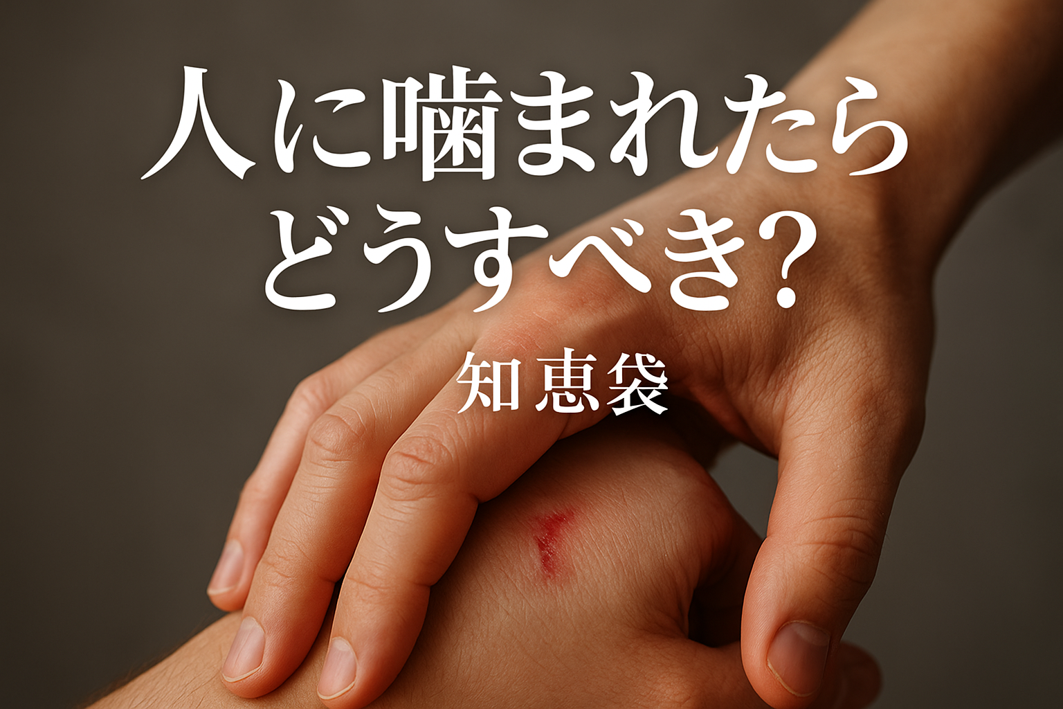 人に噛まれたらどうすべき？【知恵袋】