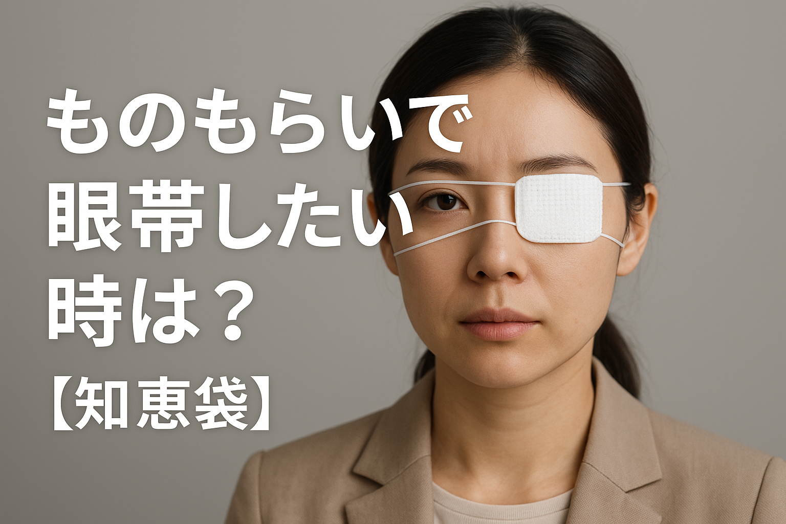 ものもらいで眼帯したい時は？【知恵袋】