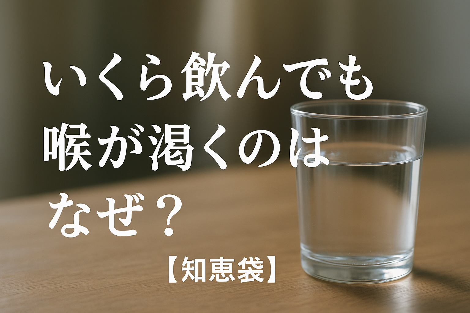 いくら飲んでも喉が渇くのはなぜ？【知恵袋】