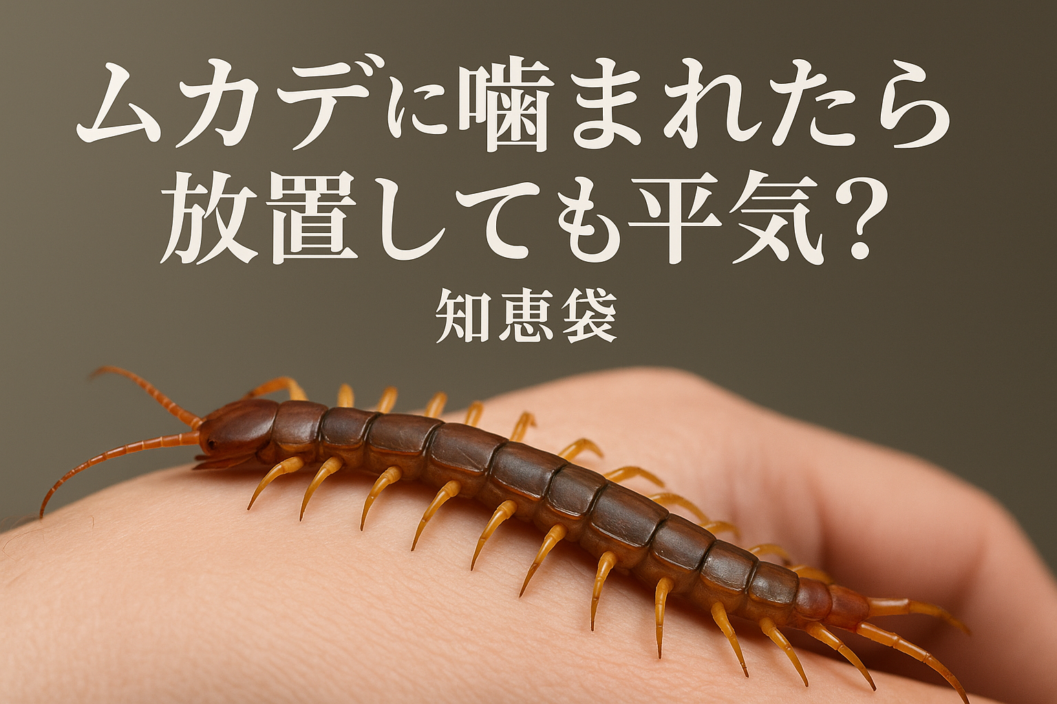 ムカデに噛まれたら放置しても平気？【知恵袋】