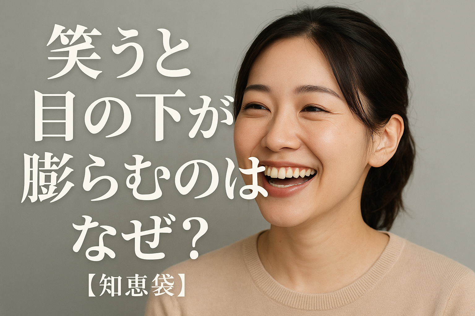 笑うと目の下が膨らむのはなぜ？【知恵袋】