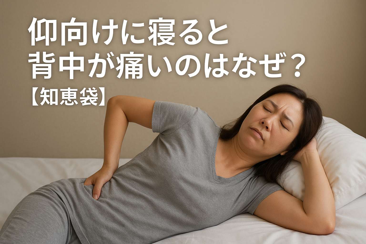 仰向けに寝ると背中が痛いのはなぜ？【知恵袋】