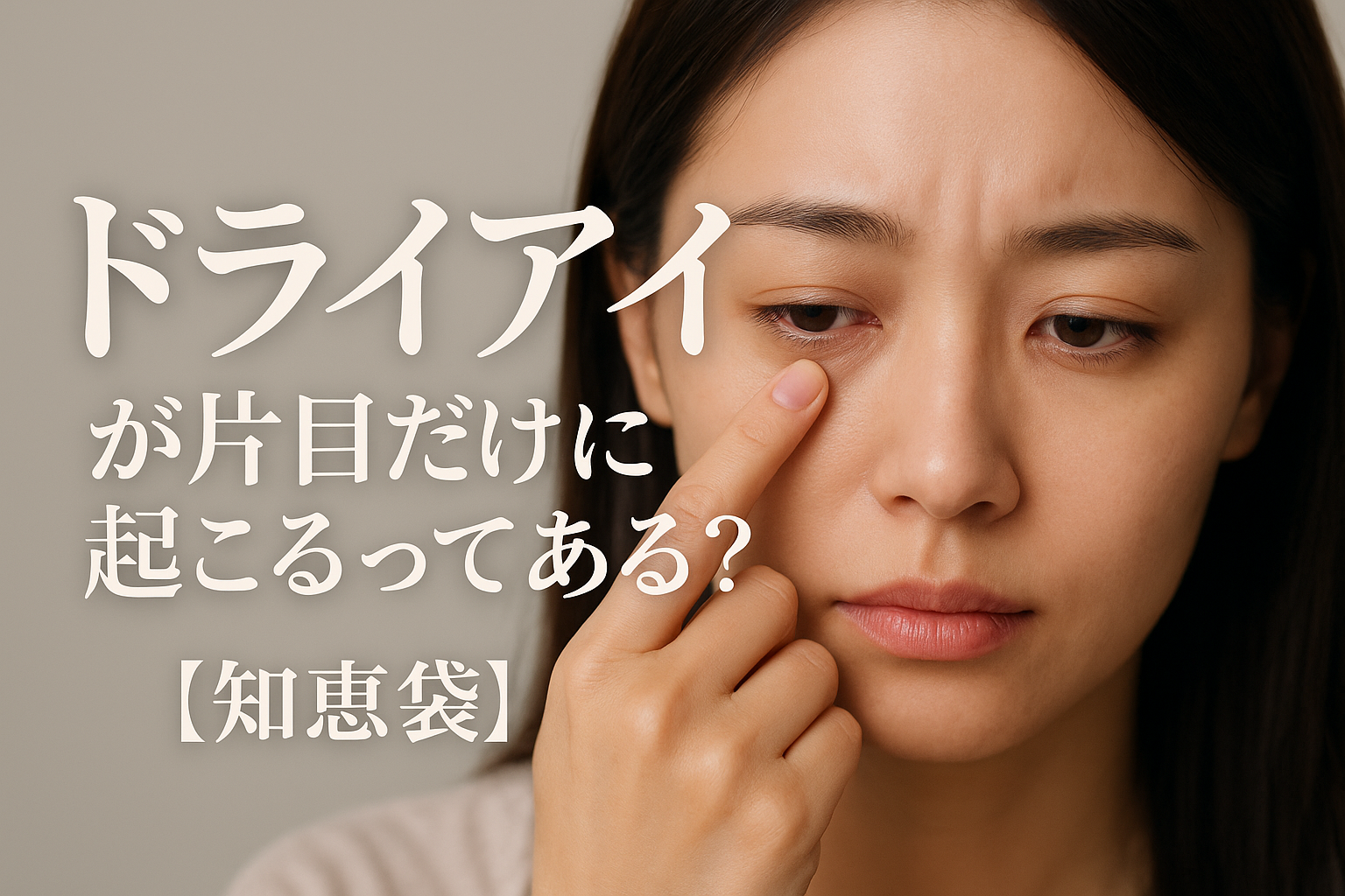 ドライアイが片目だけに起こるってある？【知恵袋】
