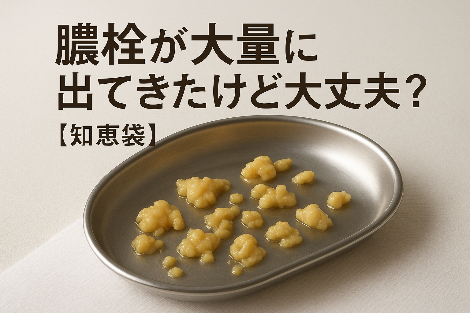 膿栓が大量に出てきたけど大丈夫?【知恵袋】