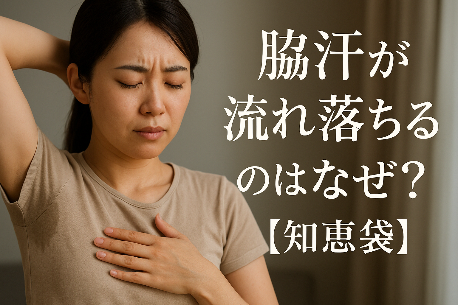 脇汗が流れ落ちるのはなぜ？【知恵袋】