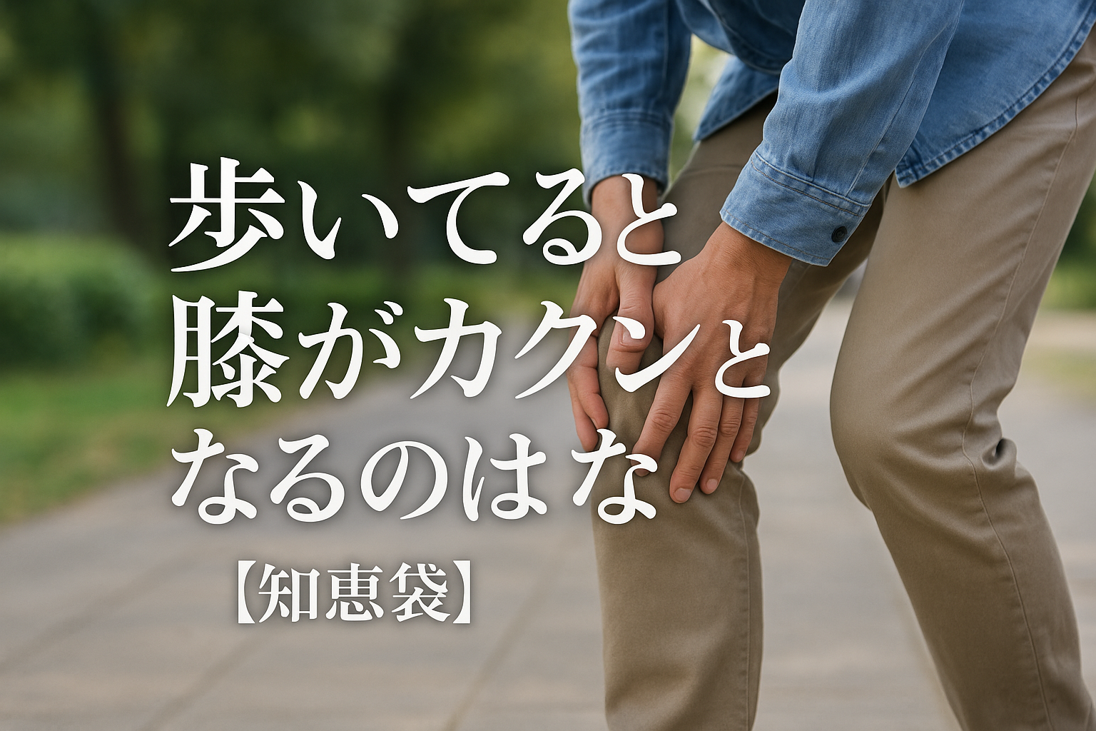 歩いてると膝がカクンとなるのはなぜ？【知恵袋】