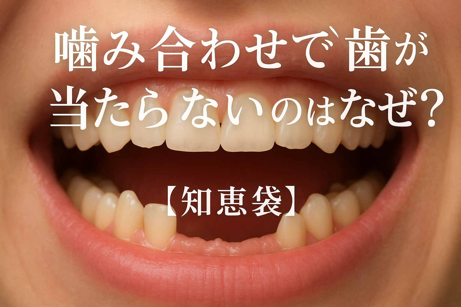 噛み合わせで前歯が当たらないのはなぜ？【知恵袋】
