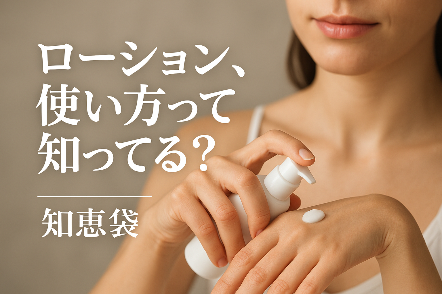 ローション、使い方って知ってる?【知恵袋】