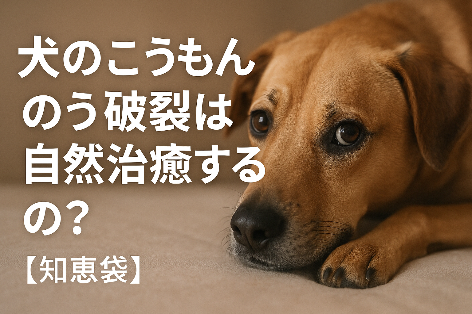 犬のこうもんのう破裂は自然治癒するの?【知恵袋】