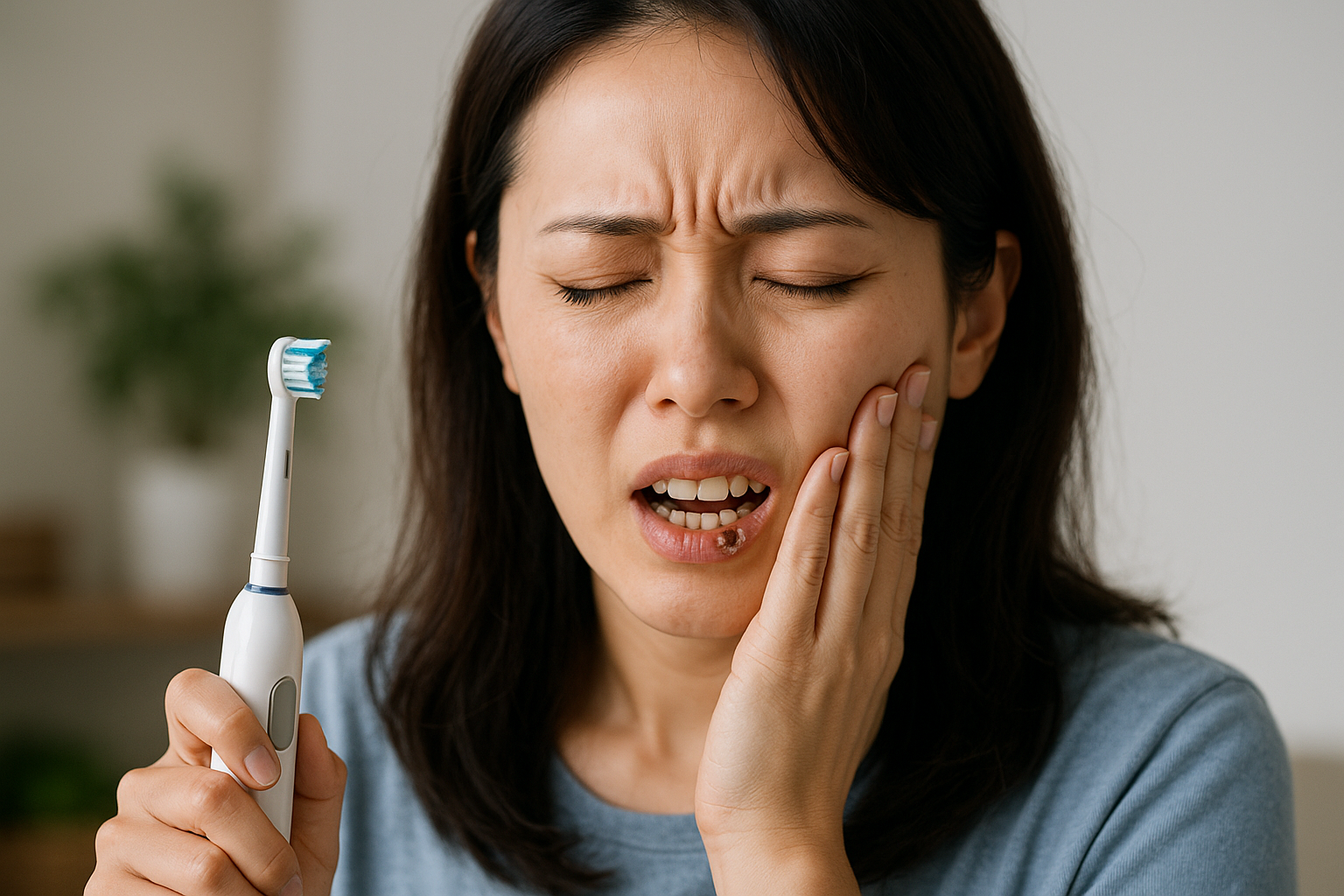 振動で歯が痛い主な原因は進行した虫歯か上顎洞炎です