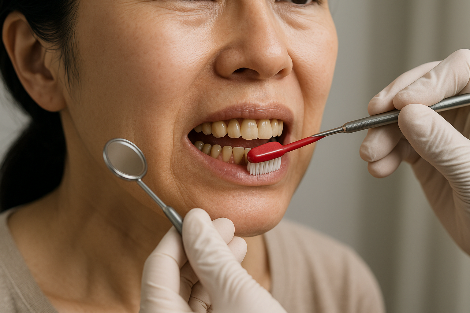 歯茎が下がるのを自力で完全に戻すことは難しいが、早期対策で進行を食い止められる