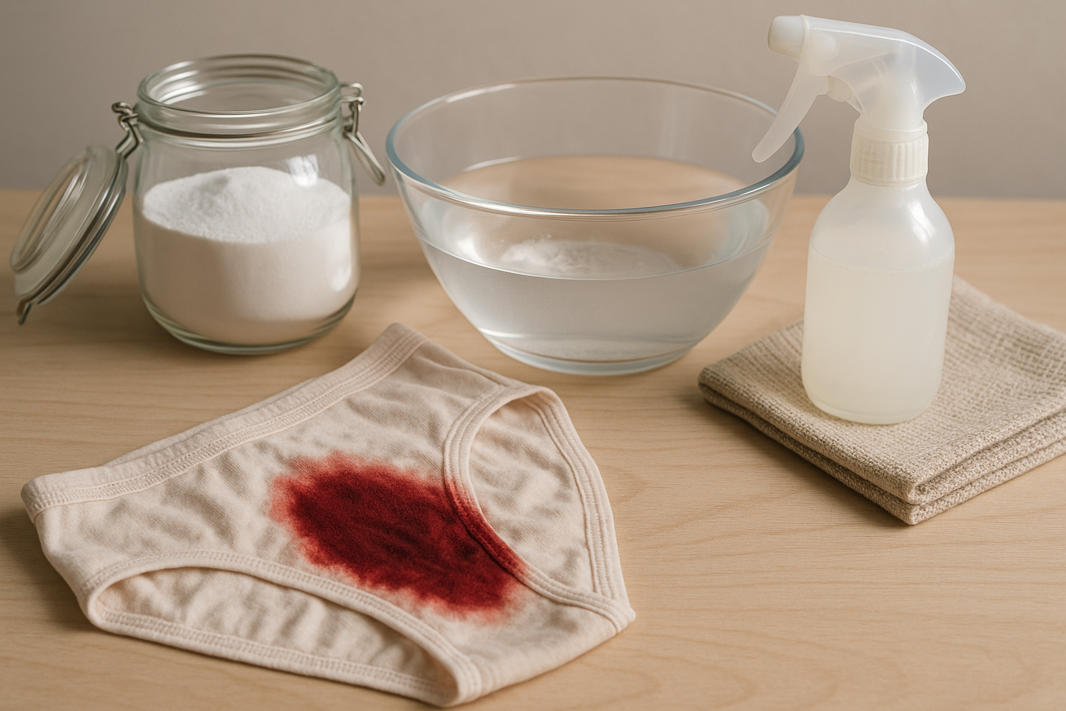 時間経過した経血シミはセスキ炭酸ソーダで落とせる