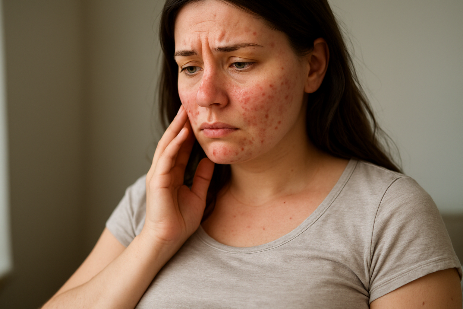 妊娠中のニキビはホルモン変化が主原因