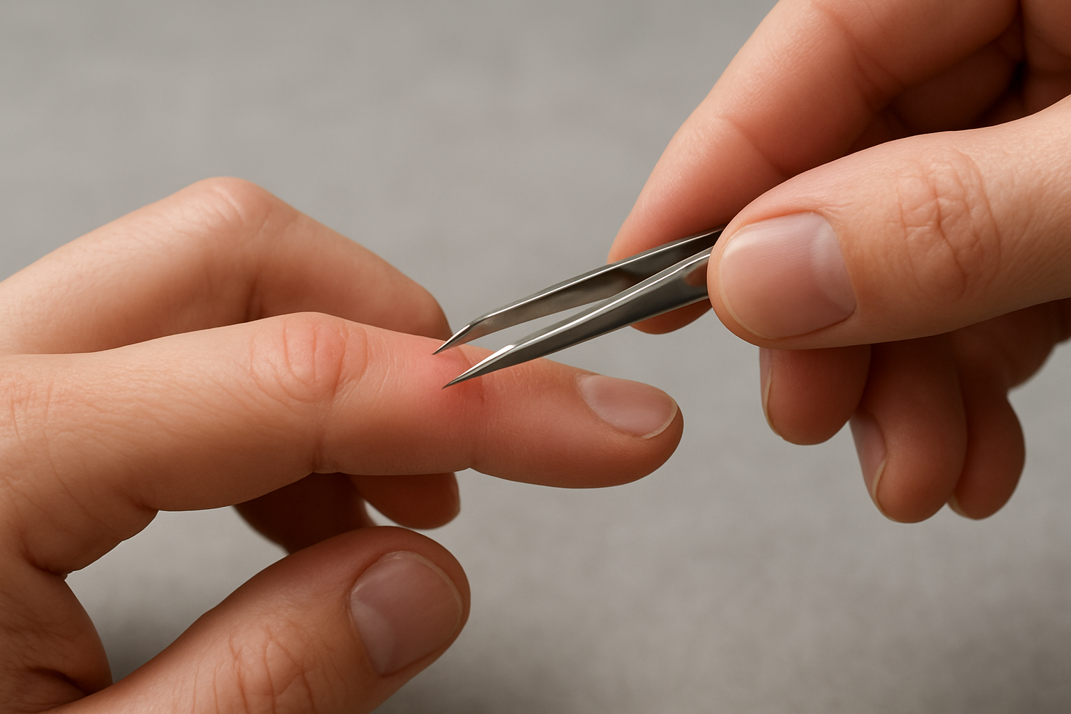 指にトゲが埋まった時は早期の除去と消毒が鉄則