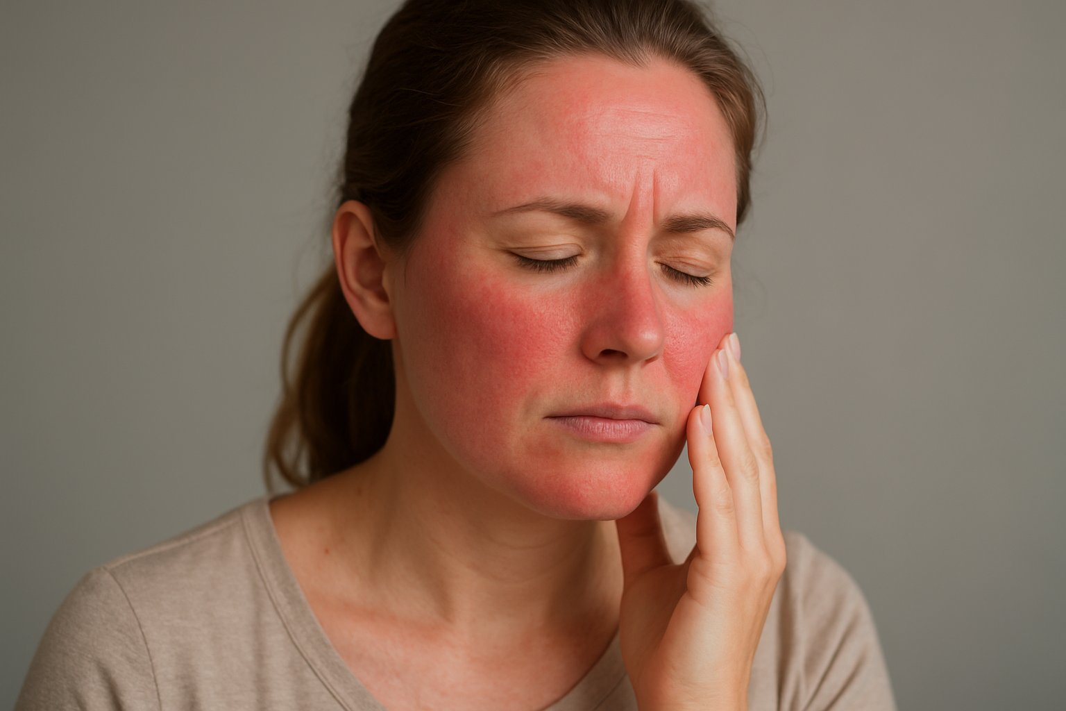 暑い時に顔が真っ赤になるのは毛細血管の拡張が原因