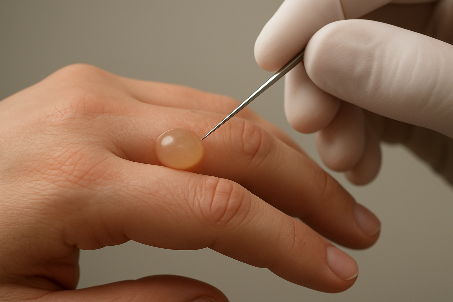 水ぶくれを針で抜くのは避けるべき、医学的な結論