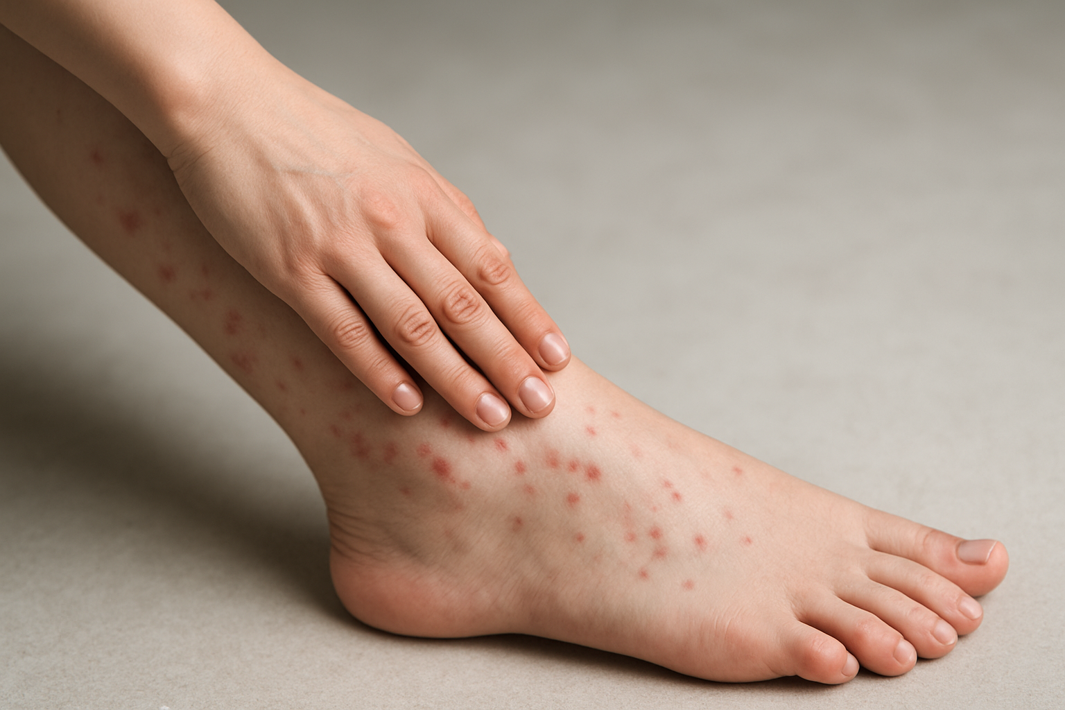 足に赤い斑点が痒くない時は、自己判断を避けて医療機関への受診が重要
