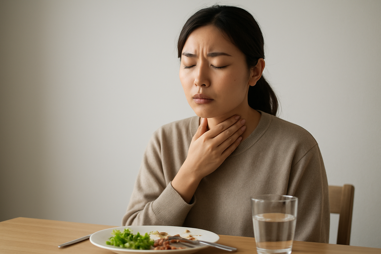 20代で食後に痰が絡む主な原因は消化器系またはストレス