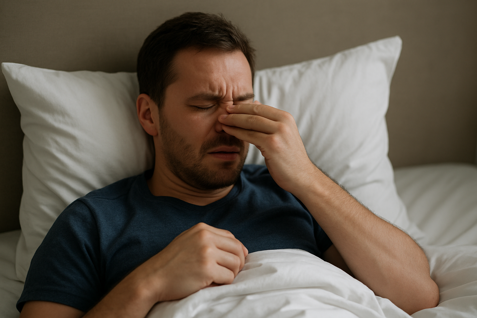 両側の鼻づまりで眠れないのは、就寝時の体の反応が原因です