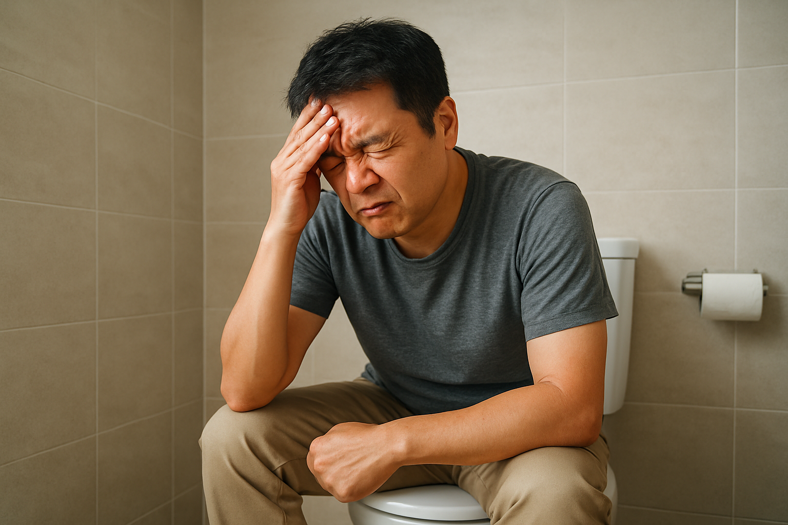 トイレでいきむと頭痛が起こるのは血圧の急激な上昇が原因