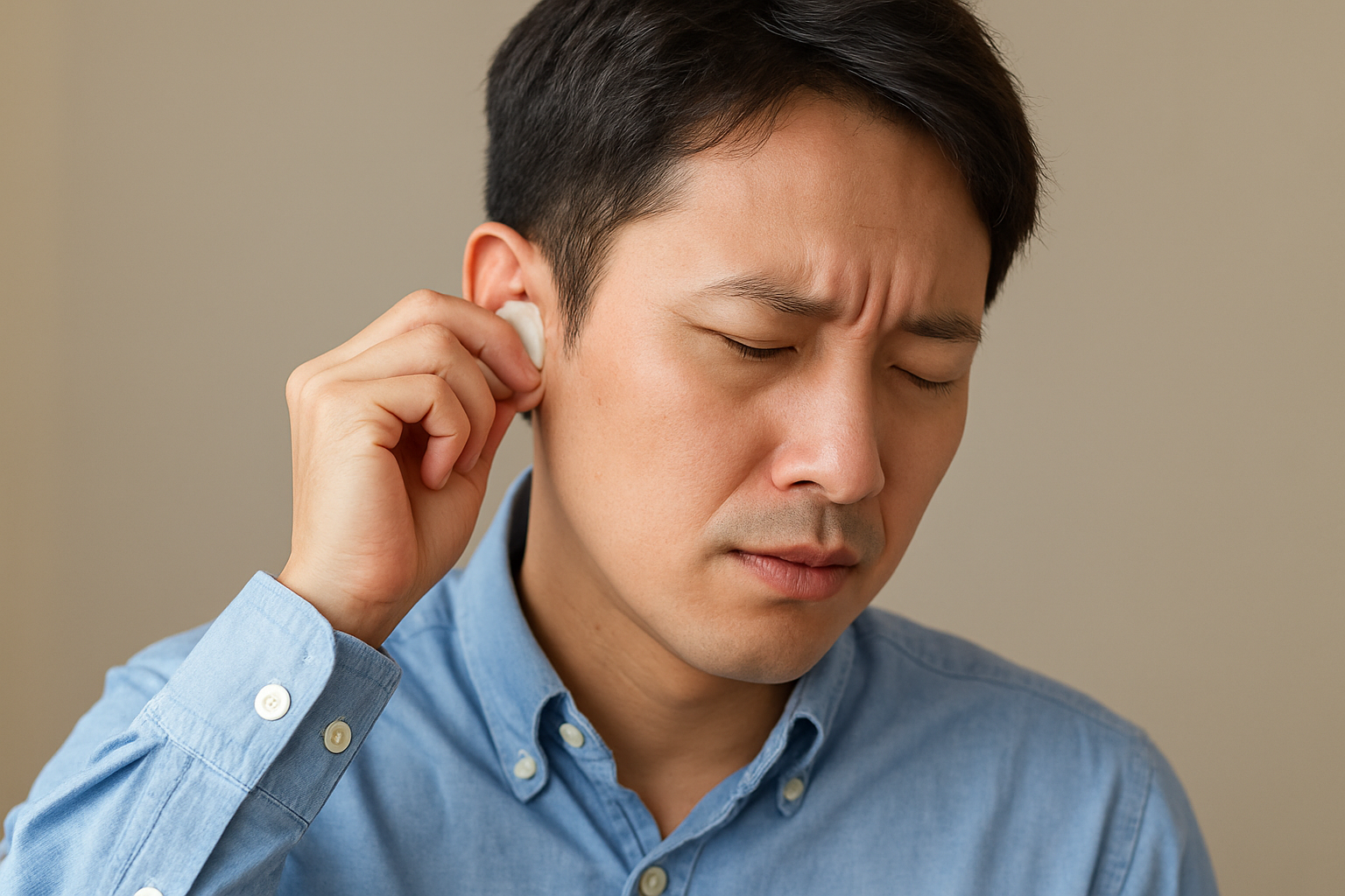 耳に水が入って一晩抜けない時の基本的な対処法